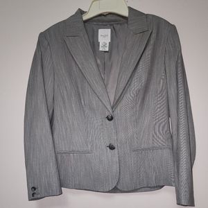 Kate Hill Women's Gray Suit Jacket Petites 10P